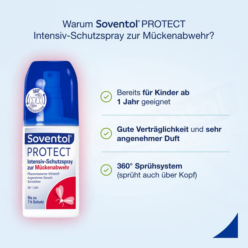 Soventol Protect Mosquito intensive protection spray 100 ml for mosquito repellent - water-resistant - from 1 year - well tolerated - pleasant smell - BeesActive Australia