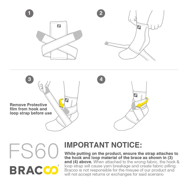 Bracoo 2 Pack Ankle Brace Compression Sleeve for Women & Men, Adjustable Ankle Support Strap for Sprained, Plantar Fasciitis, Pain Relief, Injury Recovery, Running, Workout, GYM, FS60 Black L/XL - BeesActive Australia