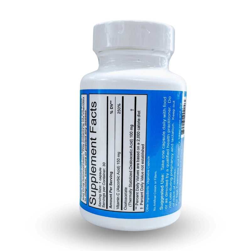 Benagene Oxaloacetate Supplement - Supports Cellular Energy - Thermally Stabilized with Vitamin C - Non-GMO & Vegan - 30 Servings, Once Daily 30 Count (Pack of 1)