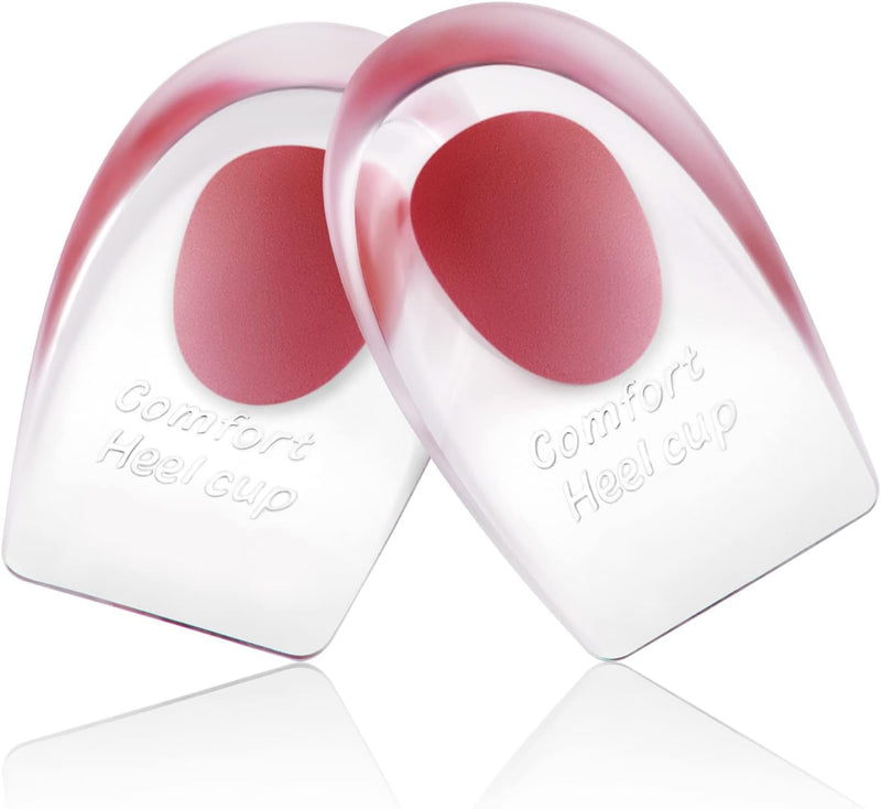 1 Pair Gel Heel Cups Plantar Fasciitis Inserts Pads for Heel Pain, Bone Spur & Achilles Pain 35-39 (UK 4-7) Blue - BeesActive Australia