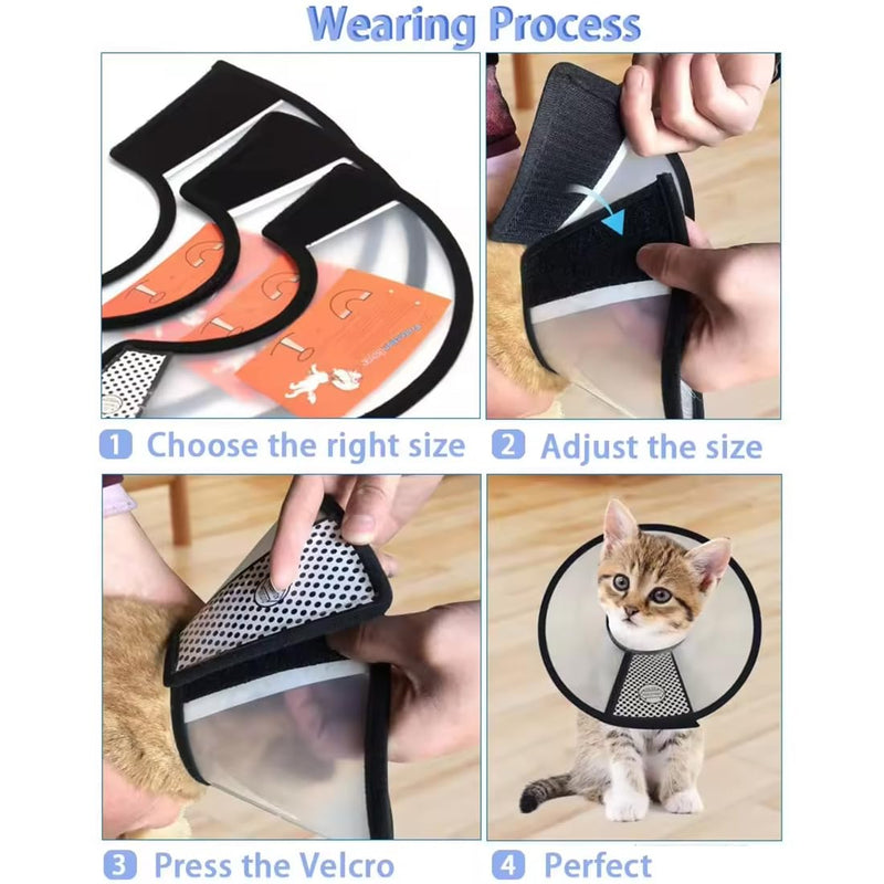 WeddHuis Pets Plastic Elizabethan Neck Brace for Pets, Soft Cat Protective Collar, Suitable for Kittens and Puppies - BeesActive Australia