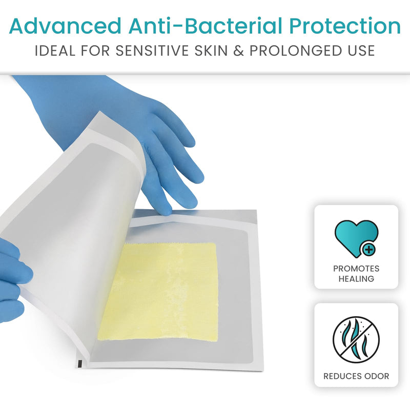 Vive Xeroform Petrolatum Dressing (5" x 9" - 25 Count) - Non-Adherent Wound Gauze Pads - Soft, Fine Mesh Gauze Patch for Wound Care, Burns, Lacerations, Skin Grafts & Surgical Incisions 5” x 9” (Pack of 25) - BeesActive Australia