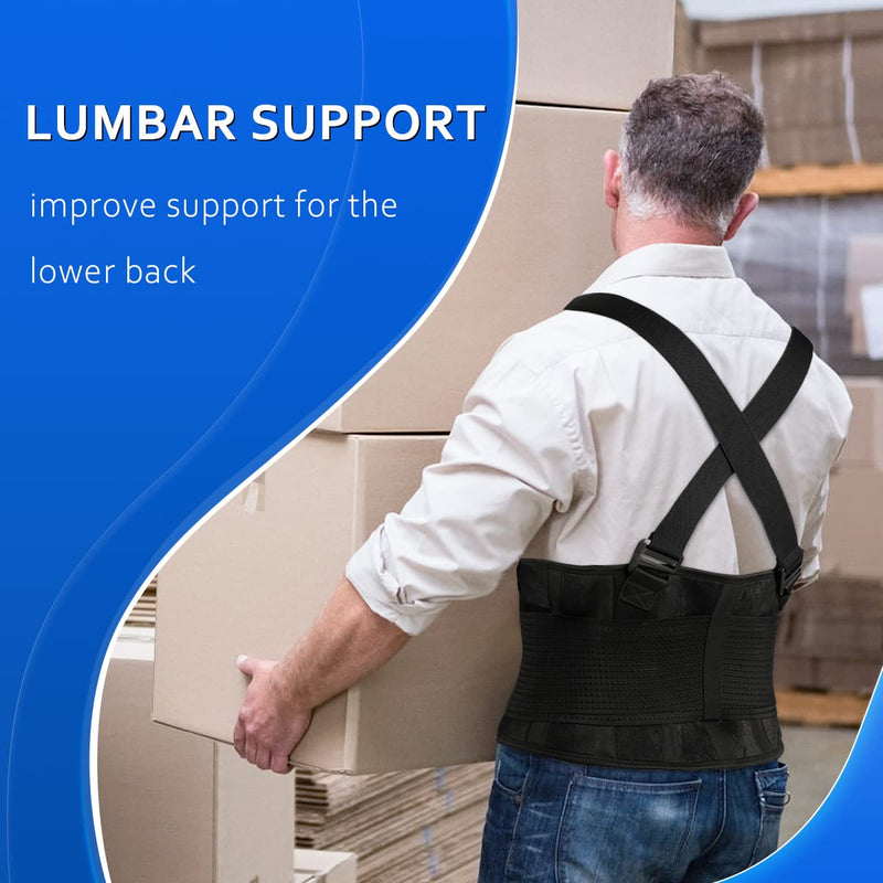 Back Brace Lumbar Back Support Belt for Women and Men - Lower Back Pain Relief - Heavy Lifting Support with Removable Adjustable Belt for Moving and Warehouse,M/L(30"-37") M/L(30"-37") - BeesActive Australia