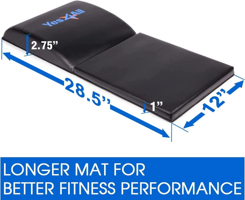 Yes4All Abdominal Exercise Pads, Foldable Ab Workout Equipment for Home Gym Core Training & Back Stretching, Sit Up Mat for Floor Exercises B1. Black Ab Exercise Mat Tailbone - BeesActive Australia
