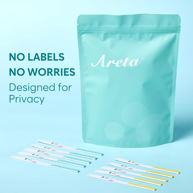 Areta Ovulation & Pregnancy Test Strips: 100 Ovulation Strips & 30 Pregnancy Tests Combo Kit | Accurate at-Home Fertility Tracker | Highly Sensitive Early Pregnancy Detection | 100 LH + 30 HCG 130 Count (Pack of 1) - BeesActive Australia