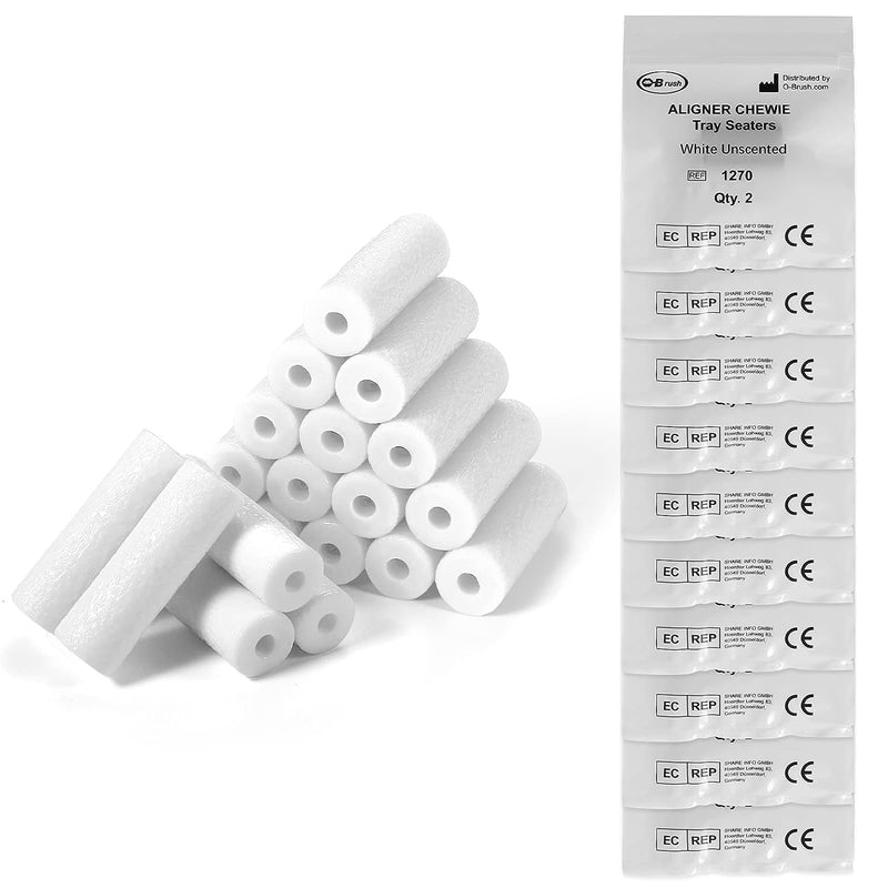 20 Pcs Chewie For Invisalign Aligners, Aligner Tray Seaters For Invisible Braces, Dental Aligner Trays Seater Chewie, Orthodontic Aligners Teeth Chompers Unscented Flavor Pack Of 2 (Unscented) - BeesActive Australia
