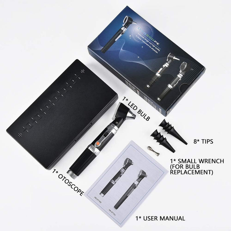Jiusion 3X Otoscope with LED, Portable Handheld Ear Check Magnifier with 8 caps and 1 Storage case for Doctor Nurse Adult Kid Dog Cat Pet - BeesActive Australia