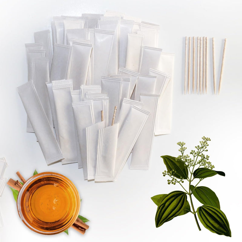 120 Pcs Natural Ceylon Cinnamon Flavored Wooden Toothpicks Cinnamon Toothpicks for Teeth Cleaning, Prevents Bad Breath, Oral Hygiene - Quit Smoking for Adults, - BeesActive Australia