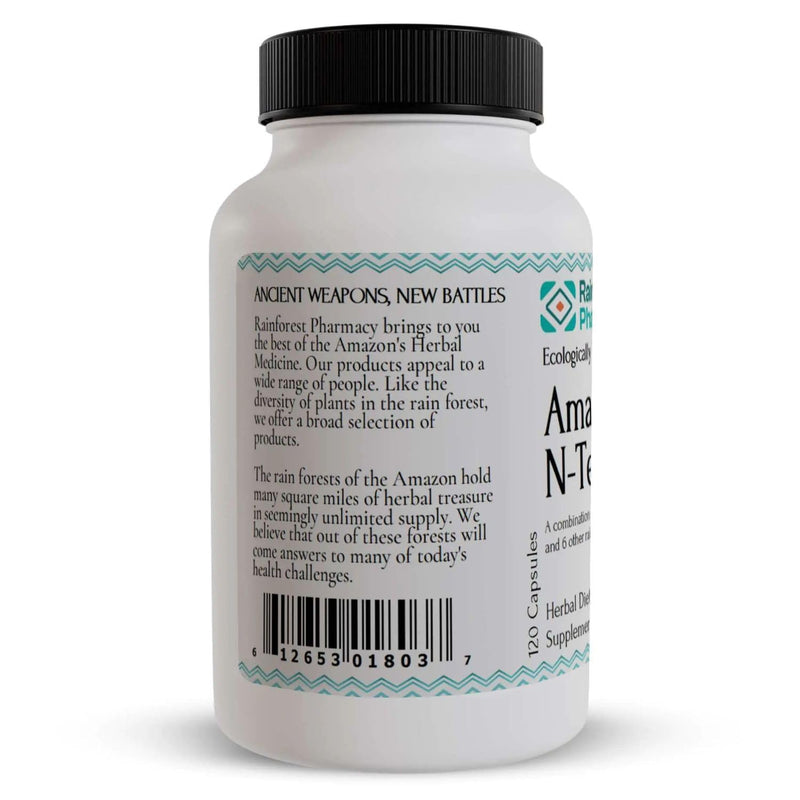 Rainforest Pharmacy N-Tense (2) Wildcrafted Amazon Rainforest Herbal Supplement to Support Cellular Health 500mg | 120 Vegetable Capsules with Mullaca, Anamu, Cat’s Claw, Suma