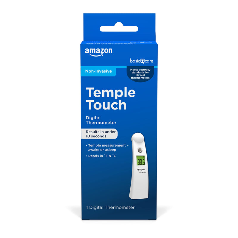 Amazon Basic Care Temple Touch Digital Thermometer, Instant Read, Easy to Use, Fast Accurate, White Pack of 1 - BeesActive Australia