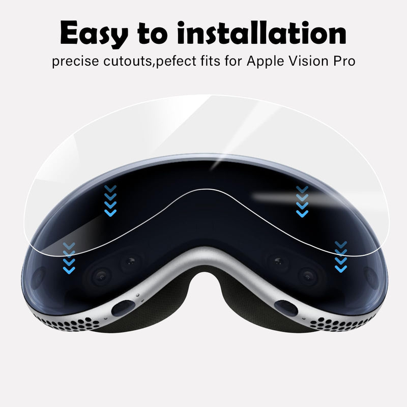 for Apple Vision Pro Screen Protector, TPU Hydrogel Screen Protective,3D Flexible Curved Full Coverage Edge Protection,HD Clear Bubble Free Screen Protective for Apple Vision Pro - BeesActive Australia