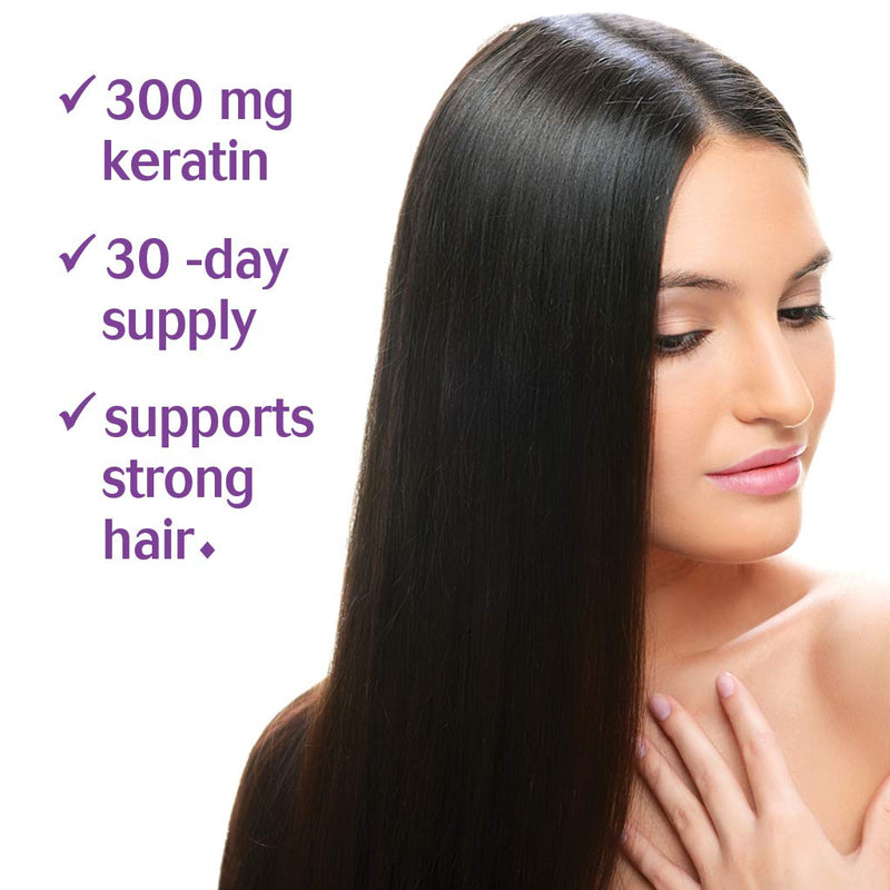 Bluebonnet Nutrition Beautiful Ally Keratin Care, Beauty Nutrient, Best for Hair, Strengthen and Revitalize Hair*, Non GMO, Gluten Free, Soy Free, Milk Free, 30 Vegetable Capsules, 30 Servings | Hair & Strengthen and Revitalize Hair