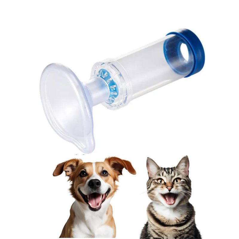 Pet Inhaler Spacer with Two Face Mask, Handheld Aerochamber for Dogs and Cats, Aero Chamber with Mask for Dogs and Cats, Dog and Cat Inhaler Spacer, Comfortable Face Mask (for Cats & Dogs Small) for Cats & Dogs Small