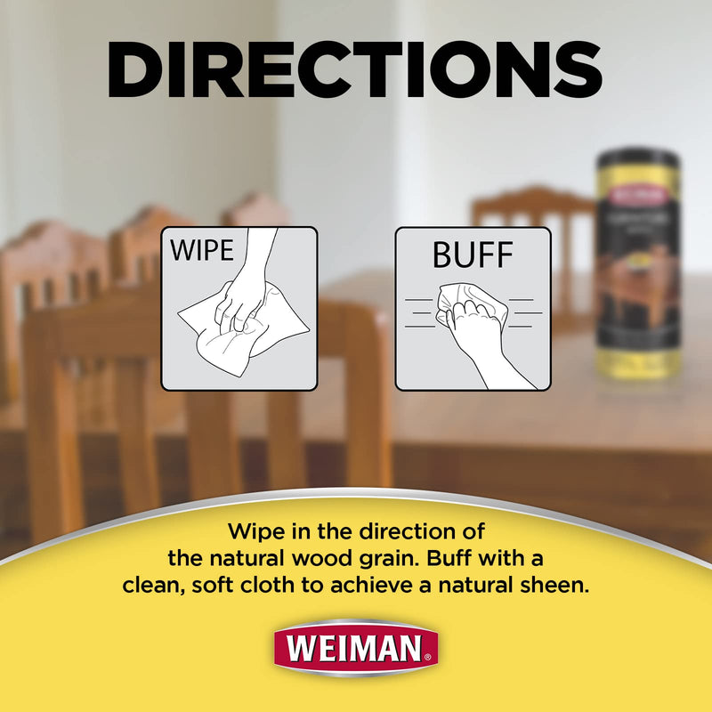 Weiman Wood Cleaner and Polish Wipes - 2 Pack - For Cleaning Furniture, to Beautify and Protect, No Build-Up, Contains Ultra Violet Protection, Pleasant Scent, Surface Safe - 30 Count 20 Count (Pack of 3) - BeesActive Australia