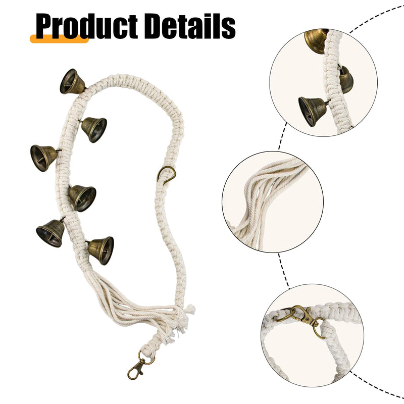 Dog Bell for Door Potty Training, Adjustable Dog Doorbells, Dog Doorbell with 6 Extra Loud Bells for Dogs Training - BeesActive Australia