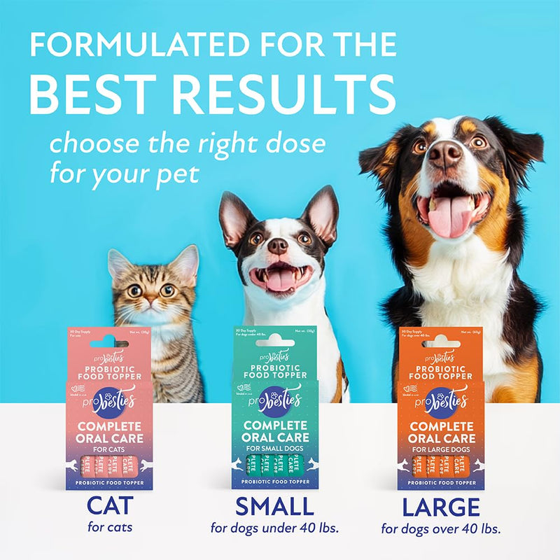 Complete Oral Care for Cats, Probiotic Food Topper for Cat Dental Care, Bad Breath Treatment for Cats