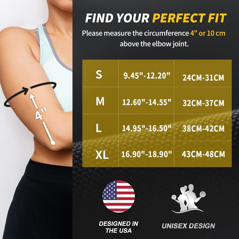 CAMBIVO 2 Pack Tennis Elbow Brace for Tendonitis and Tennis Elbow,Golfers Elbow, Arm Compression Sleeves for Women and Men, B√≠ceps Support Sleeve for Weightlifting, Basketball and Workout Medium Grey