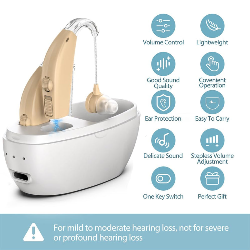 Hearing Amplifiers,Hearing Aids for Seniors,Off-white Off-white
