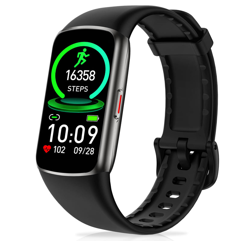 Zeacool Fitness Tracker with 24/7 Heart Rate, Blood Oxygen Sleep Monitor, 123 Sports Modes Calories Smart Watch,IP68 Waterproof Step Counter Activity Trackers Health Pedometer for Women Men Black