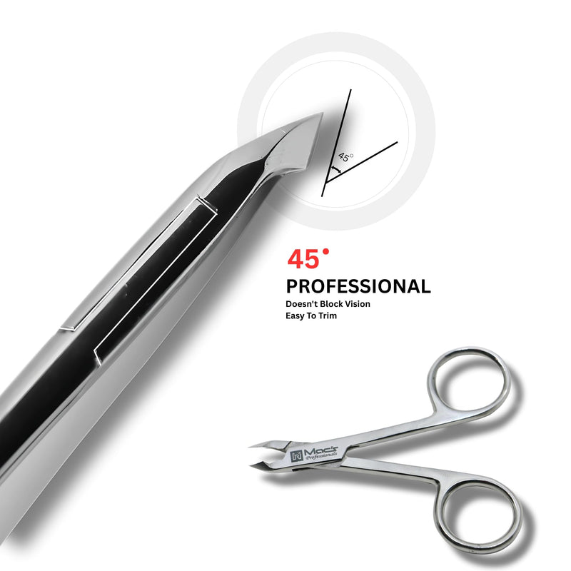 Macs Professional Cuticle Nipper – Surgical Stainless Steel, Precision Half-Jaw Blades, Ergonomic 4-Inch Cuticle Remover & Trimmer for Manicure & Pedicure - BeesActive Australia