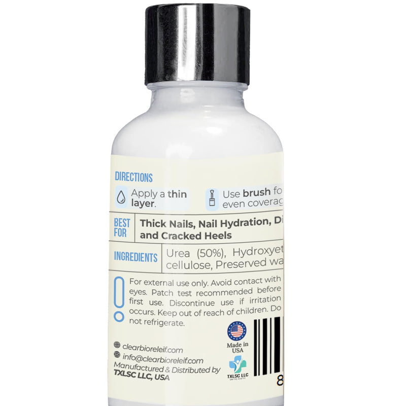 Urea 50% Nail Gel - Softens Cracked Heel Calluses & Thick Toenails - Repairs Damaged, Yellow, Discolored Nails – Highly Effective & Quick-Dry Fingernails & Toenail Treatment Blue Urea 50 - BeesActive Australia