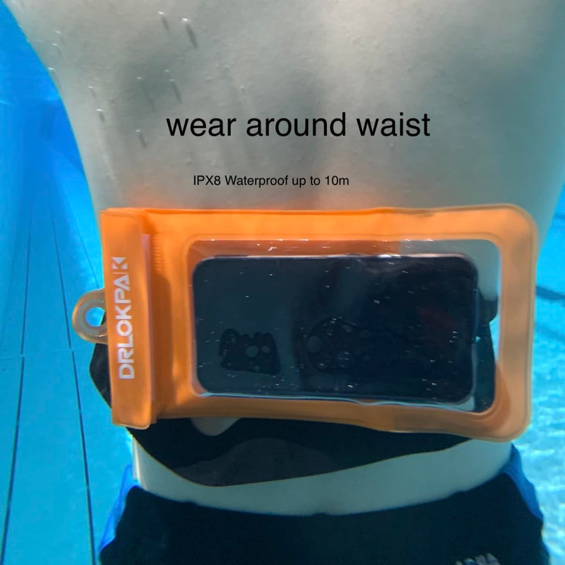 DRLOKPAK surfing waterproof Waist pouch Crossbody Chest Bag Fanny Pack Snorkeling Swimming Bag Beach Floating Dry Phone case holder (Black) Black - BeesActive Australia