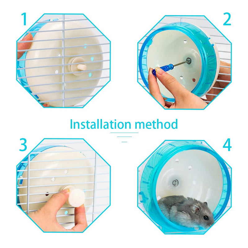 Silent Hamster Wheel Small Silent Hamster Wheel Non-Slip Pets Running Sports Exercise Wheel for Small Animal Hamster 4.7In in Diameter - BeesActive Australia