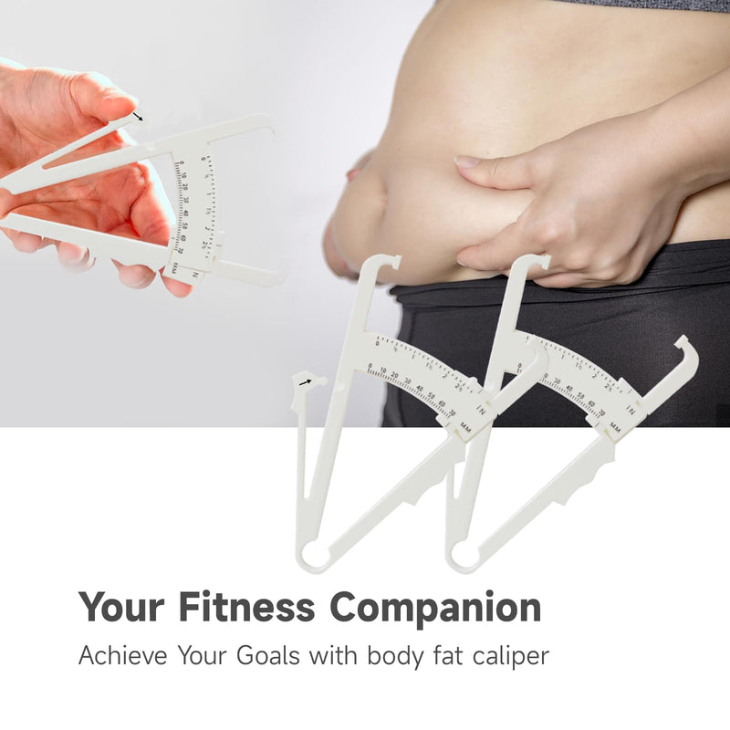 2 Pcs Fat Calipers Body Fat Handheld BMI Body Fat Measurement Tool Skinfold Caliper for Accurate Body Fat Measuring Ideal for Weight Loss and Fitness Body Fat Calipers for Men and Women - BeesActive Australia