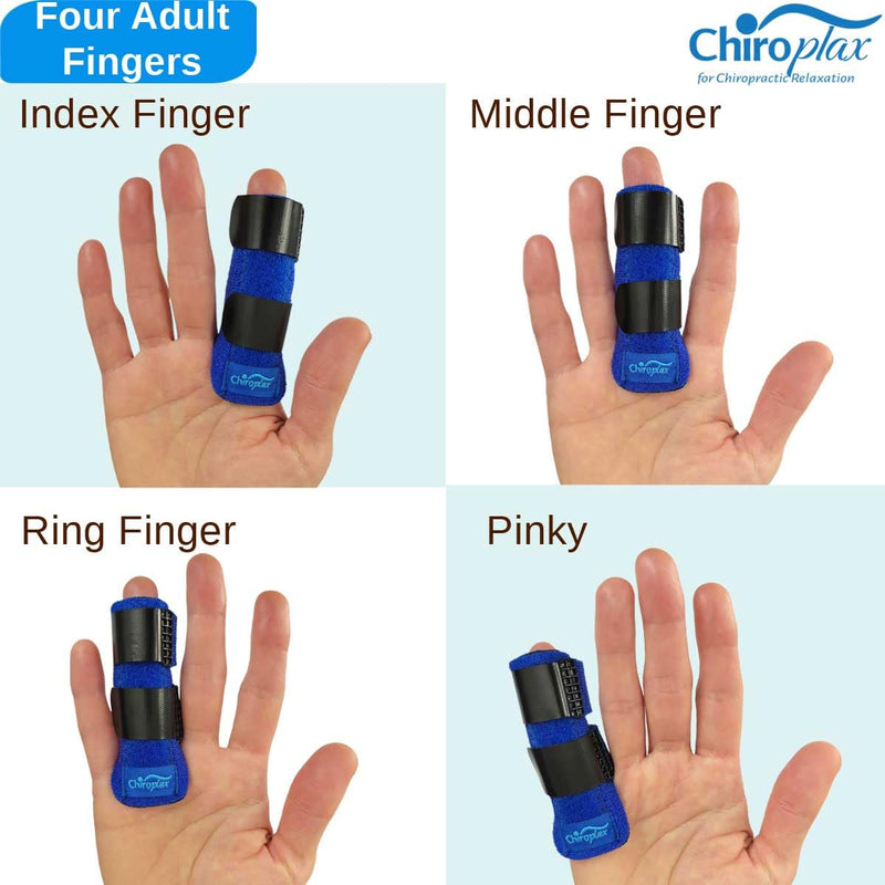 Chiroplax Trigger Finger Splints Wraps Support Brace Broken Sprained Finger Protector Straightener Arthritis Injury Relief (2 Pack) - BeesActive Australia