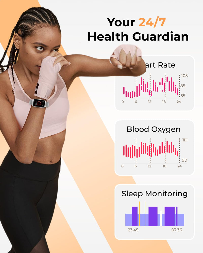 Fitness Tracker Watch for Men Women, Activity Tracker for iPhone and Android with Step Counter, Calorie, Sleep Monitor, 110+ Sports Modes, IP68 Waterproof Smartwatch (Minimalist, Silver, 1.57) Minimalist