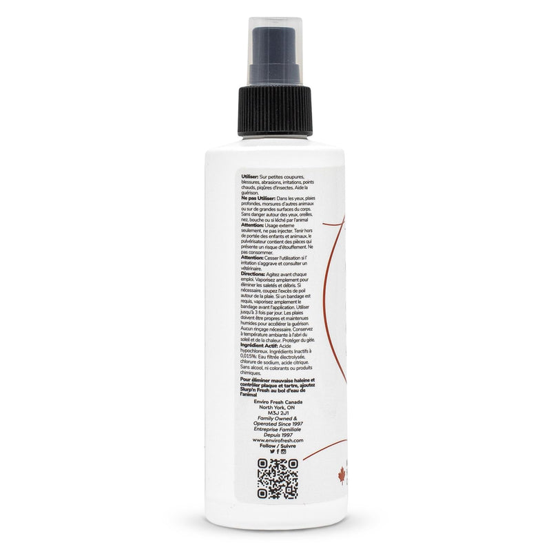 Wound Spray for Pets by EnviroFresh, Wound and Skin Care for Dogs Cats Pets, Fast Acting, Soothing, Scratching, Itch, Skin Irritation, Bites & Burns, No Harsh Chemicals 8.45oz/250mL