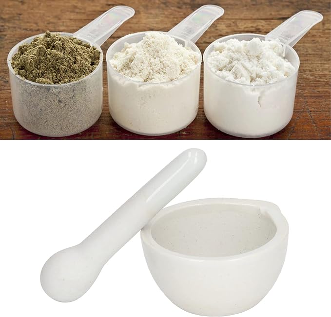 Mortar Pestle Set, Compact Size 10 Set Seed Grinding Bowl 60ml Durable Capacity for Pharmacy Kitchen - BeesActive Australia