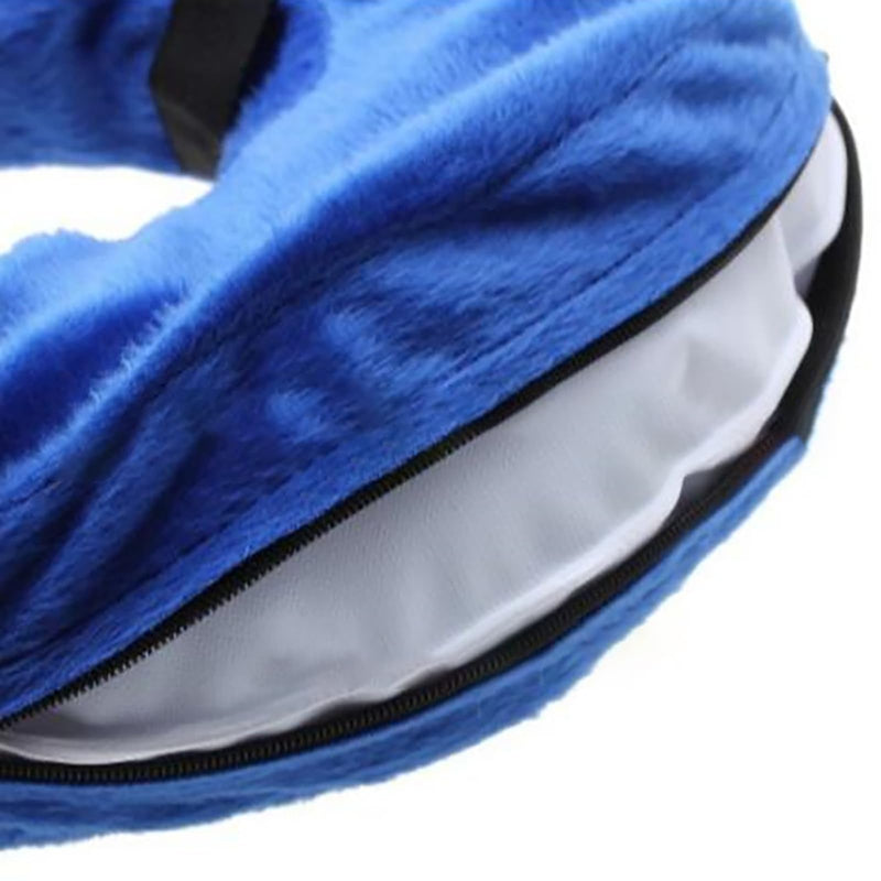 Dinghaole Inflatable Dog & Cat Neck Brace, Soft Nylon Pet Collar, Leak Protection for Dogs Recovering from Surgery or Wounds (Medium - Blue) - BeesActive Australia