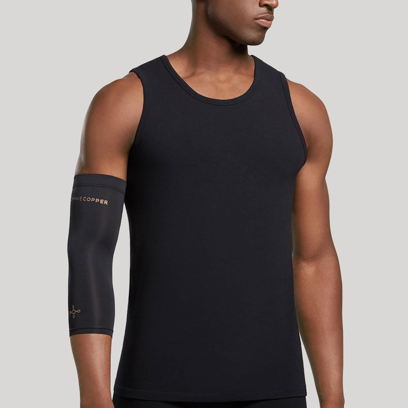 Tommie Copper Infrared Compression Elbow Sleeve, Warming Elbow Support & Stability, Black, Large - BeesActive Australia
