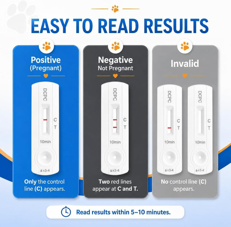 2-Pack Dog & Cat Pregnancy Test Kit – Early Home Urine Detection for Retesting or Multi-Pet Homes, Fast 5-10 Min Results, 98.8% Accurate, Non-Invasive & Stress-Free 2 Pack