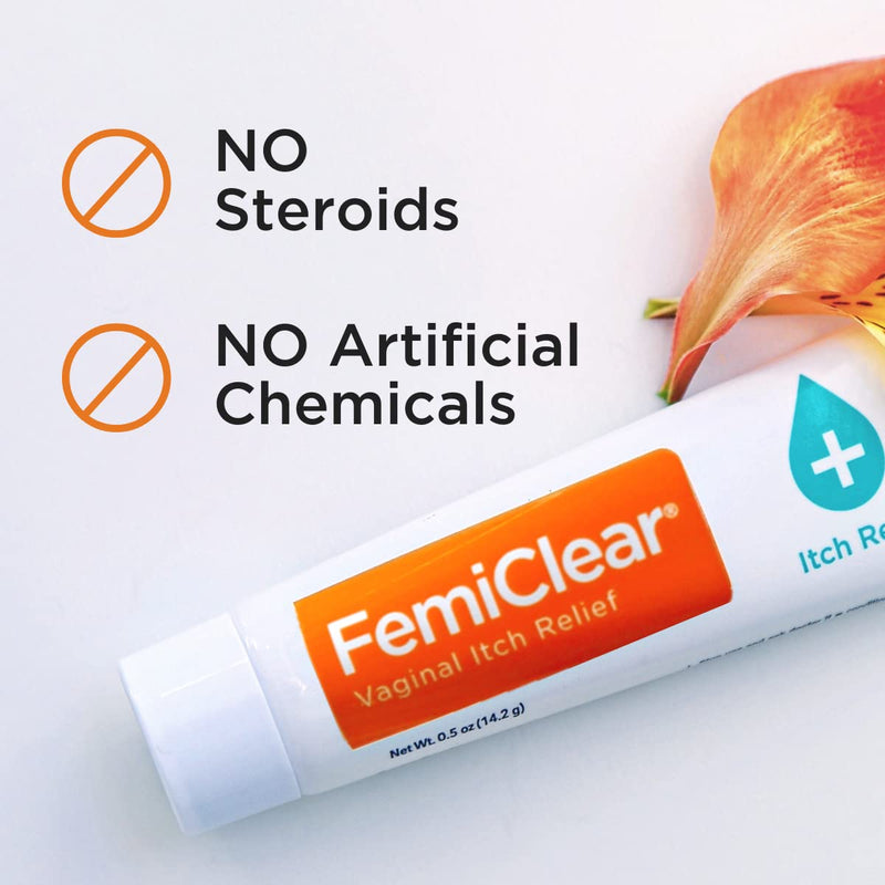 FemiClear Vaginal Itch Relief | Fast Feminine Itch Relief | Made with All-Natural & Organic Ingredients | Feminine Hygiene Products | Vaginal Health Cream | Relieve External Vaginal Itch | 0.5oz Tube - BeesActive Australia