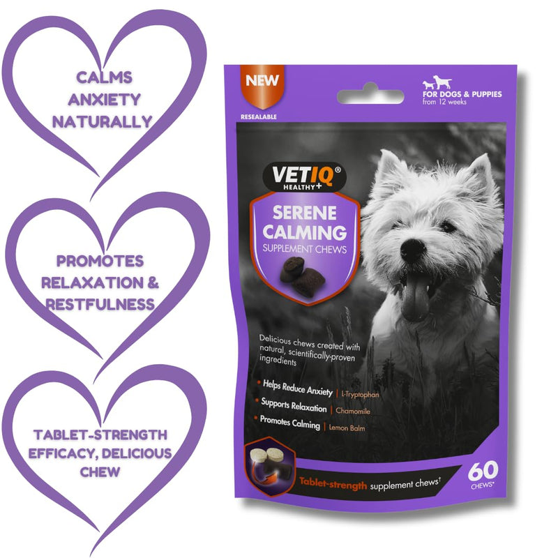 VETIQ Dog & Puppy Wellness Pack – Calming & Nutrition Support, Serene Calming Chews & Nutri-Vit Plus Paste High-Calorie Vitamin Supplement – Stress Relief & Vitality Support – From 12 wks Dog Gift Set