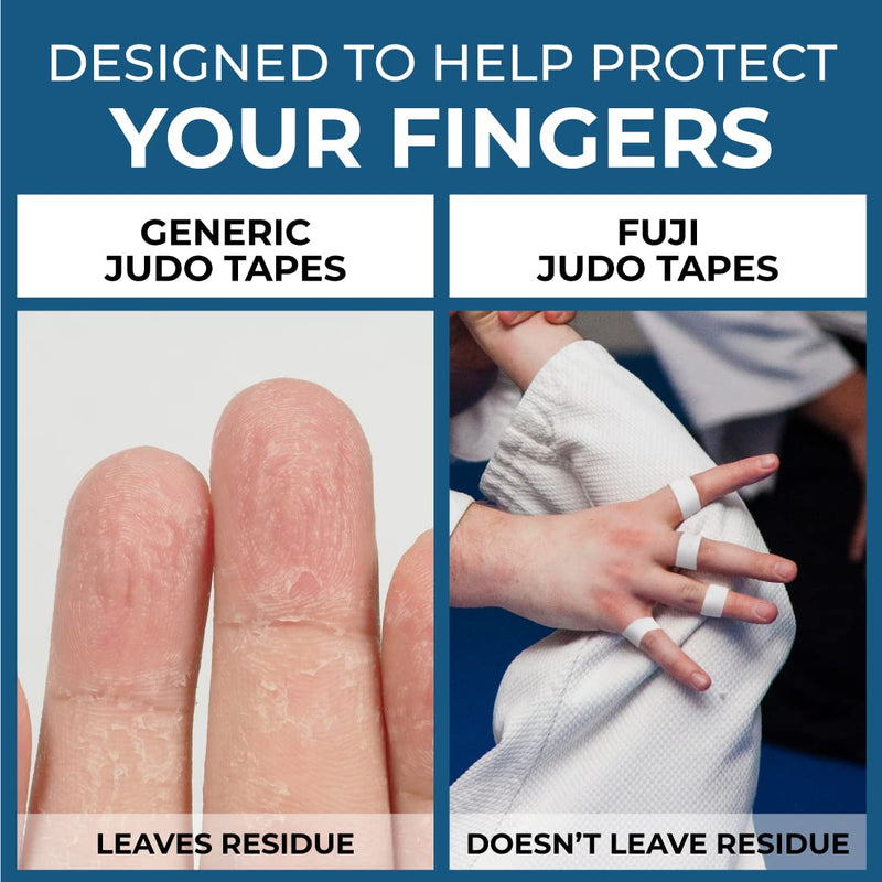 Fuji Jiu-Jitsu and Judo Finger Tape with Case (6 Rolls) White - BeesActive Australia