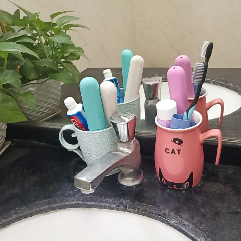 4 Pack Travel Toothbrush Case, Holder Toothbrush Travel Containers for Trip Home Camping Dust-Proof and Sanitary ，Travel Toothbrush Holder - BeesActive Australia
