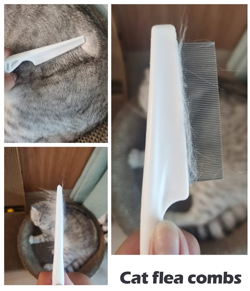 Dog Combs for Grooming, Metal Dog Comb and Flea Comb with Rounded Teeth for Removing Tangles and Knots for Long and Short Haired Dogs and Cats (stainless steel) stainless steel - BeesActive Australia