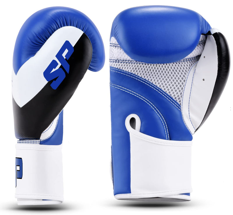 Starpro Boxing Gloves with Wrist Support & Protection Sparring Training Bag Gloves for Men & Women 8oz 10oz 12oz 14oz 16oz Blue