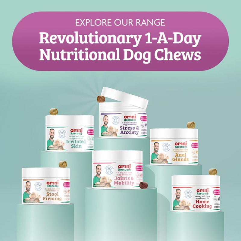Omni Senior Care Supplements for Dogs - Dragons’ Den Winners, One-a-Day Dog Chew for Joints, Ageing and Cognitive Function - Ginko Biloba, Algae Oil and L-Glutathione, 30 Servings, Small 0-15 Kg Small Dog (0-15kg)