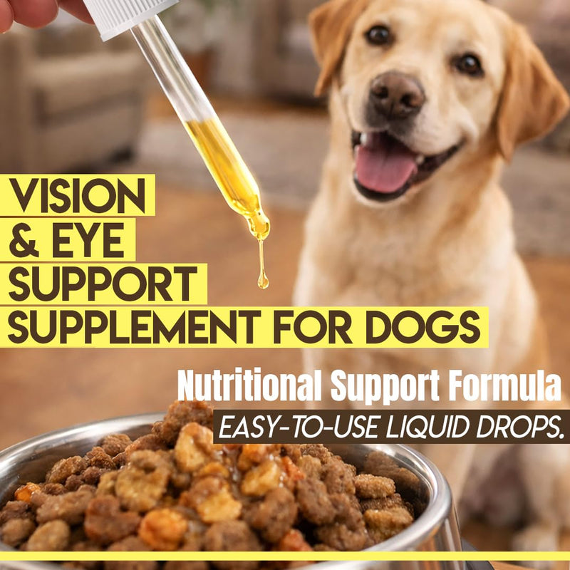 VetNatural Advanced Vision Formula for Dogs, Bilberry Extract + Lutein + Zeaxanthin, Supports Clear Vision & Helps Support Eye Clarity in Dogs with Cloudy-Looking Eyes, 50ml (1.69 fl oz)