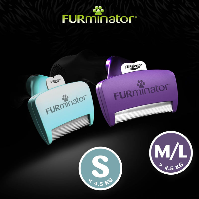 FURminator deShedding tool cat size M/L short hair - cat brush for medium to large cats to remove the undercoat - improved design version 2.0 - BeesActive Australia