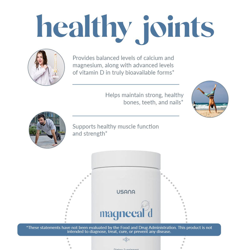 USANA - MagneCal D Calcium & Magnesium Formula - 112 Tablets | With Calcium, Magnesium and Vitamin D In A 1:1 Mineral Ratio To Support Bones, Teeth, Nails, Muscle Function and Nerves