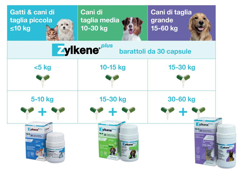 CentroVete Zylkene Plus for Dogs and Cats Weighing Under 10kg, 30 CPS, Helps Relax Dog and Cat with Recurring Discomfort - BeesActive Australia