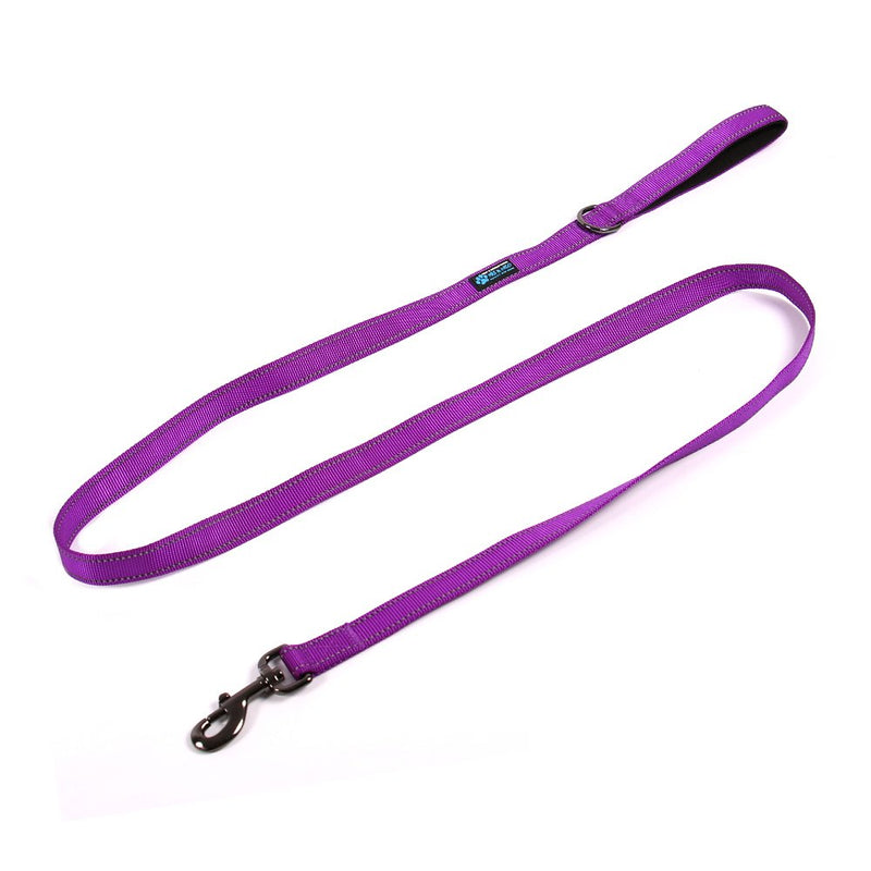 Max and Neo Reflective Nylon Dog Leash - We Donate a Leash to a Dog Rescue for Every Leash Sold (Purple, 6x1) 6 FT x 1" Wide PURPLE - BeesActive Australia