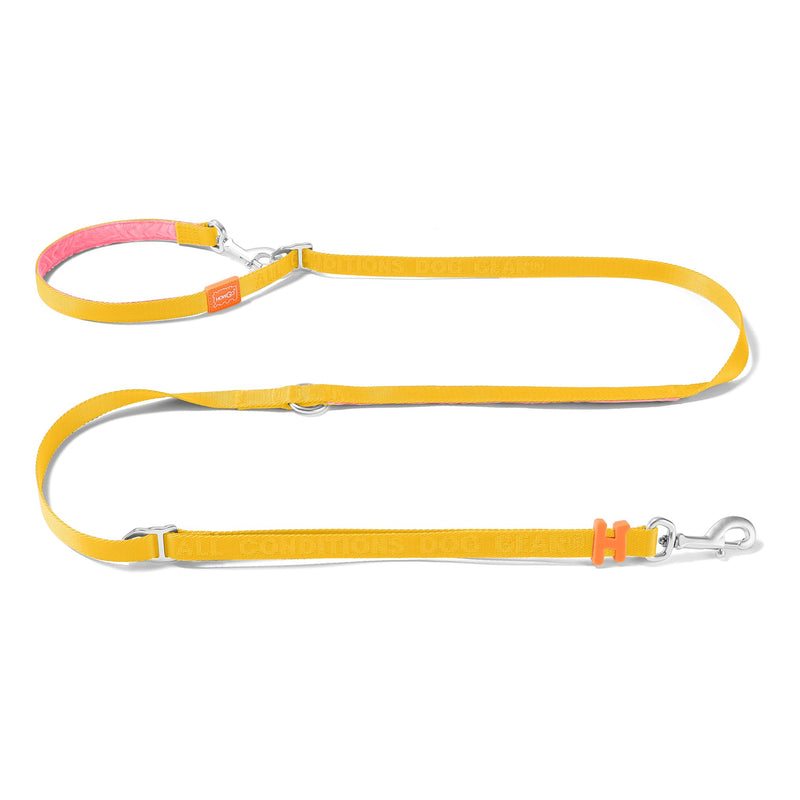 HOWGO Hands Free Dog Leash with Padded Handle,Multifunctional Crossbody Waist Leash for Walking Running Jogging Training,7.5 FT Nylon Adjustable Length for All Breeds(Yellow, Ultralight) Yellow