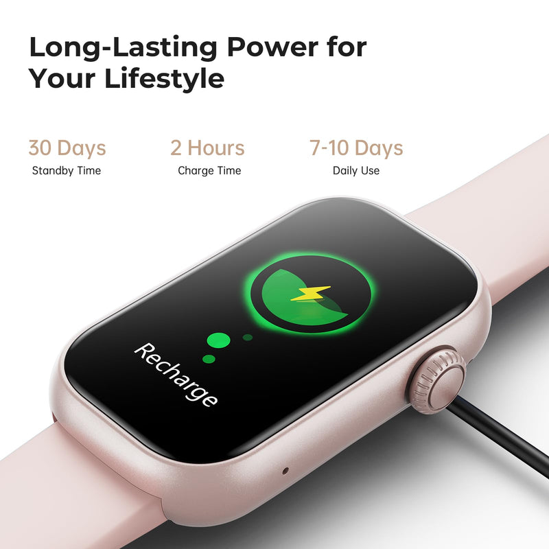 Fitness Tracker for Men Women, 24/7 Heart Rate, SpO2 and Sleep Monitor Health Watch, Calorie Step Counter Fitness Watch IP68 Waterproof Smart Watch for Android and iOS, Blush Pink