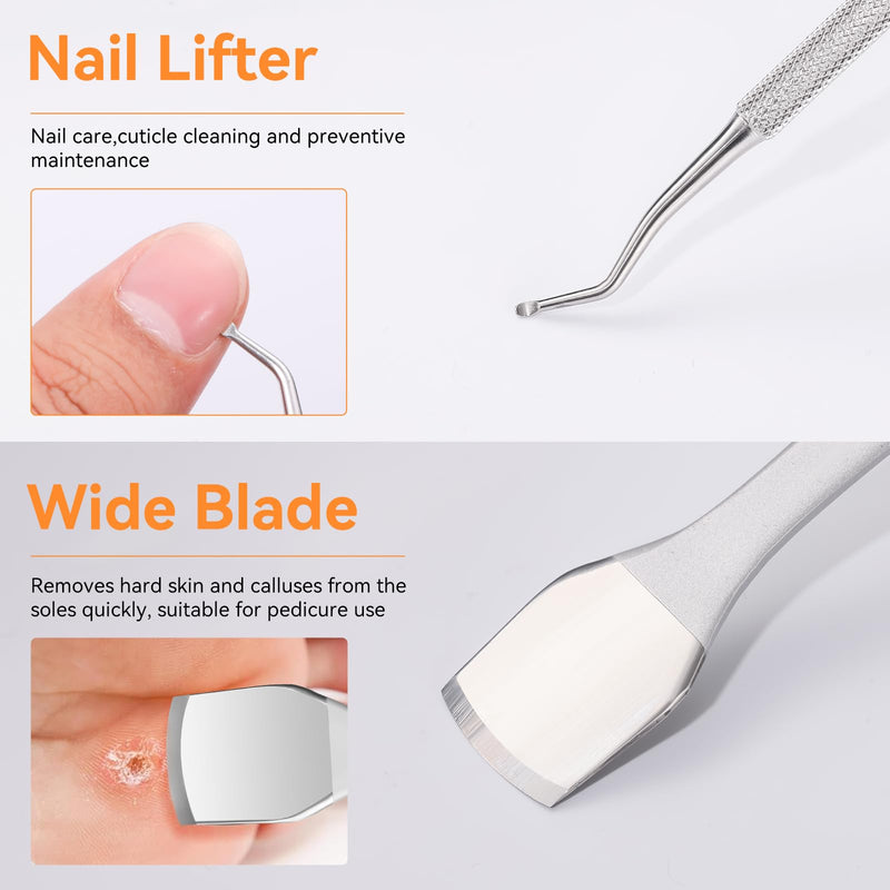 Famlife 7-Piece Professional Pedicure Kit with Toenail Scissors Cuticle Trimmer Nail File Pedicure Knife Blade,Stainless Steel Tools Ingrown Toenail Removal Kit for Nail Care Brown